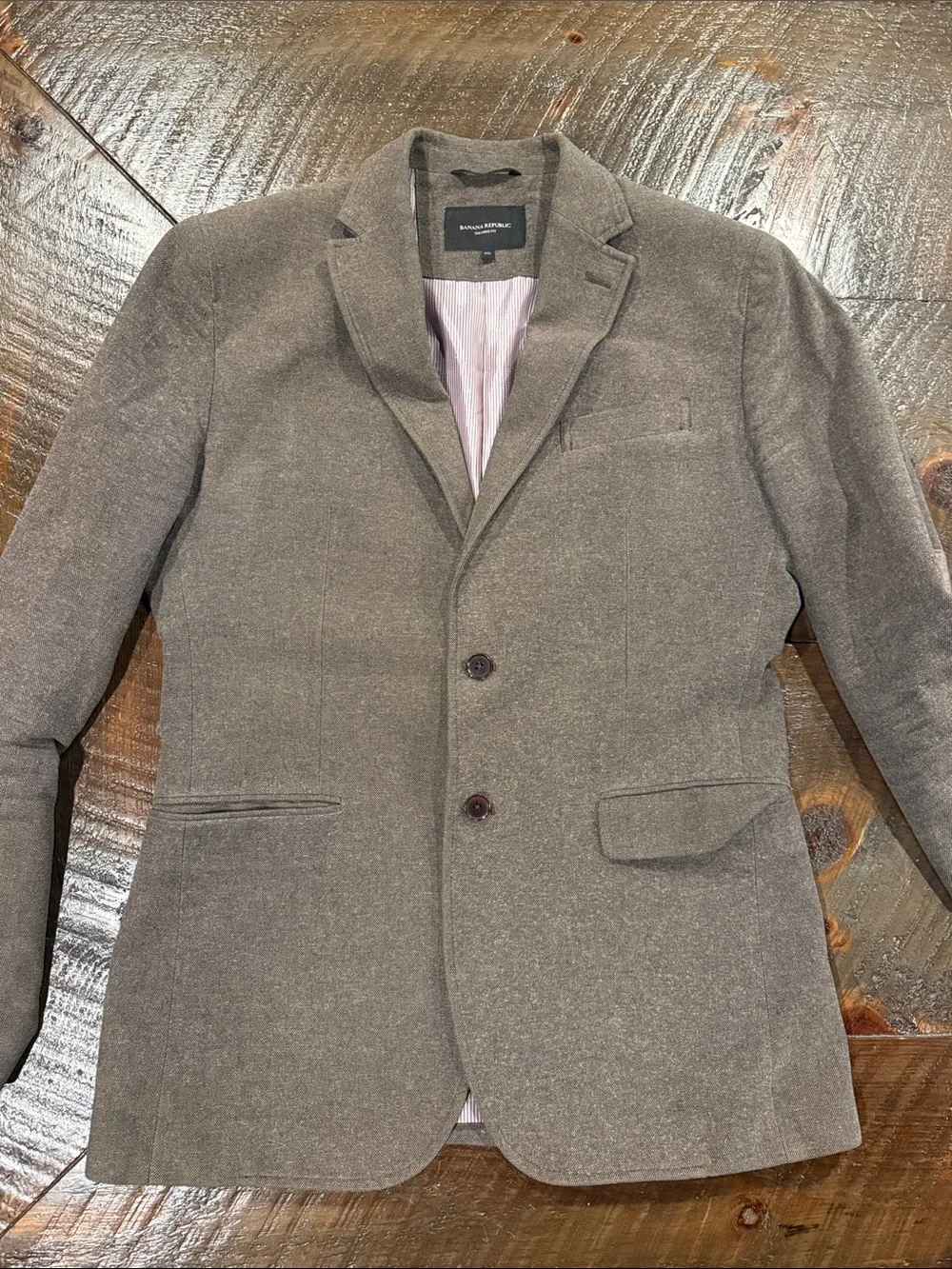 Banana Republic Men's Brown Blazer with Contrast Elbow Patches